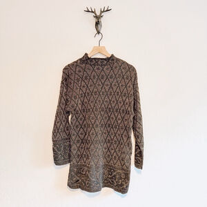 Pierre Cardin Women's Black/Gold Mock Neck Sweater Size Large